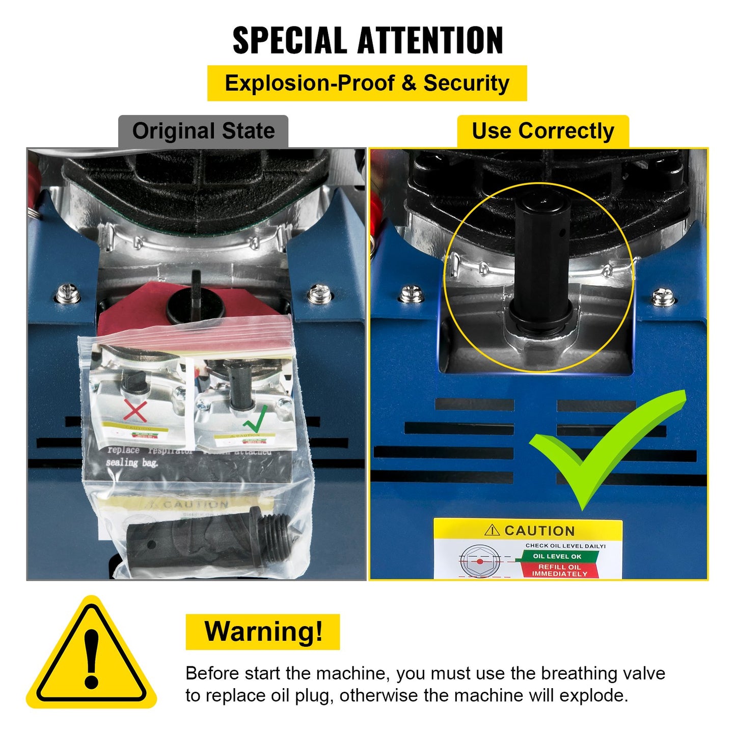 High Pressure Compressor, 4500PSI/30MPA/300BAR High Pressure Air Compressor, 1800W 220V Automatic Stop Air Rifle Compressor Suitable for Paintball Air Rifle, PCP Rifle, Air Pistol, Diving Cylinder