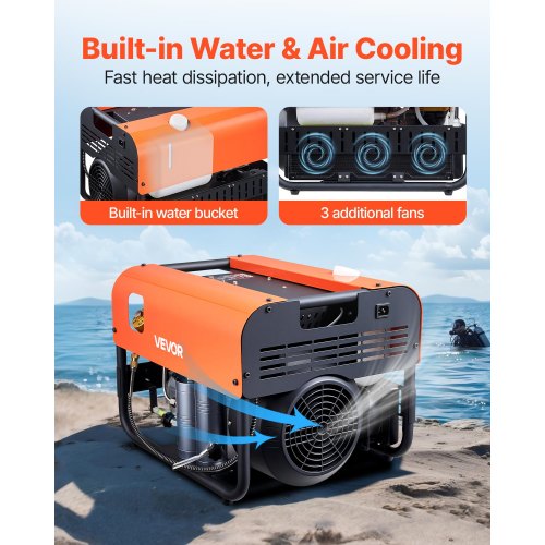 PCP Air Compressor 4500PSI/30MPa Double Cylinder Diving Cylinder Air Compressors