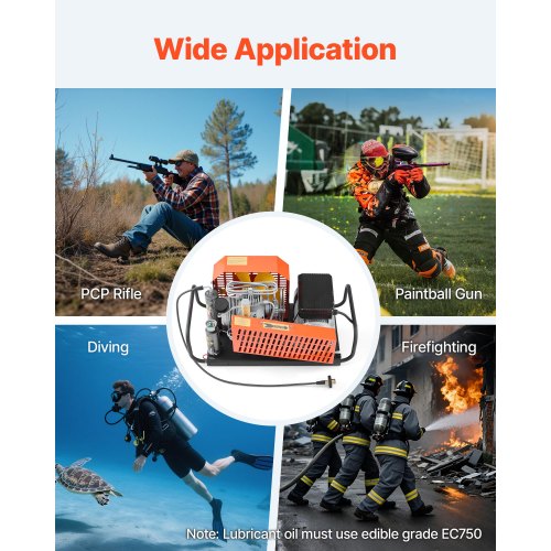 PCP luftkompressor 4500PSI/30Mpa fyrcylindrig dykflaskluftkompressor |  EU