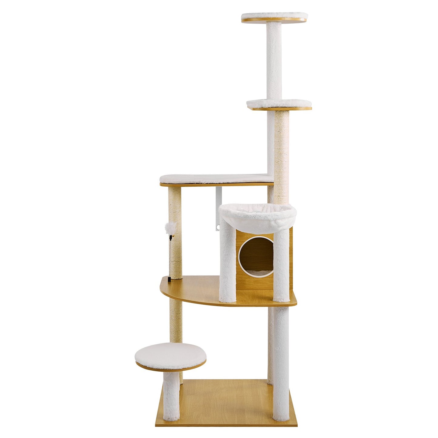 Großer Kratzbaum Hoher Katzenturm Mehrstöckige Wohnung Indoor-Katzenspielhaus