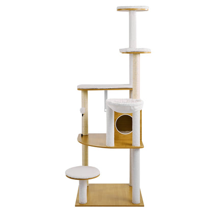 Großer Kratzbaum Hoher Katzenturm Mehrstöckige Wohnung Indoor-Katzenspielhaus