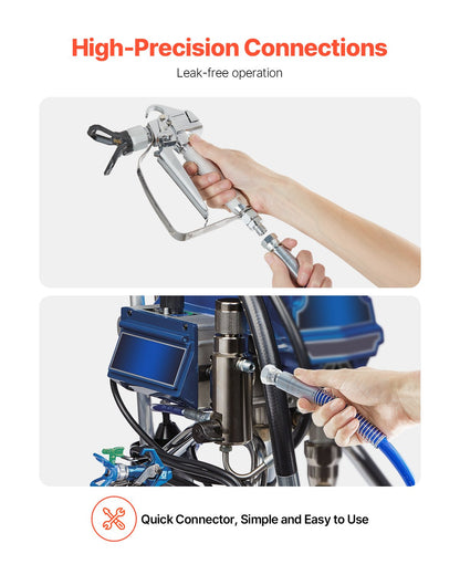 25 Feet High Pressure Spray Hose 1/4 Inch Universal Airless Paint Spray Hose