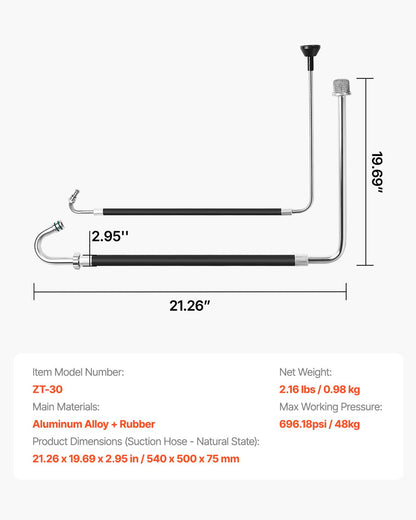 Sugslangsrör och återflödesledningssatser Airless färgsprutor Verktygsdel