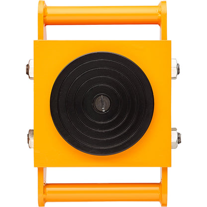 Machinery Skate Dolly, 13 200 LBS/6T Industrial Machinery Mover, Heavy Duty Carbon Steel Machinery Moving Skate med 4 PU-hjul och 360° roterande halkskydd för lager, verkstad, fabrik