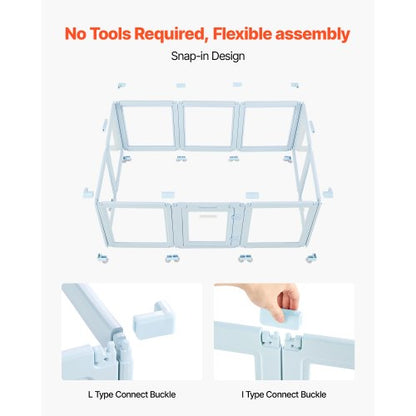 Valpbur med fönster, transparent för stora hundar, 190x122x76 cm |  EU
