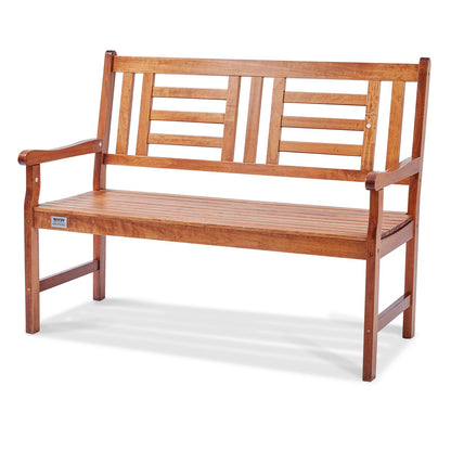 Outdoor Bench 48 in Wood Garden Bench 700 lbs Park Patio Yard Porch Bench