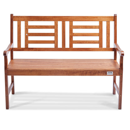 Outdoor Bench 48 in Wood Garden Bench 700 lbs Park Patio Yard Porch Bench