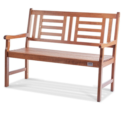 Outdoor Bench 48 in Wood Garden Bench 700 lbs Park Patio Yard Porch Bench