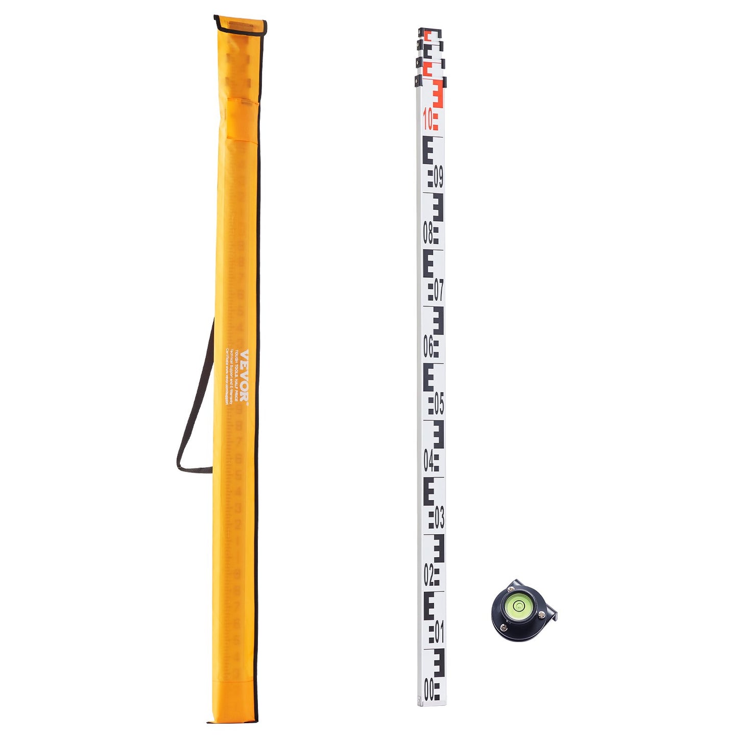 Mätstång 4M Metrisk Teleskopisk Grad Stång CM/MM med Bubble Level & Bag
