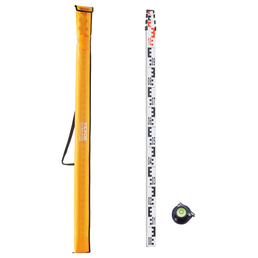 Mätstång 4M Metrisk Teleskopisk Grad Stång CM/MM med Bubble Level & Bag