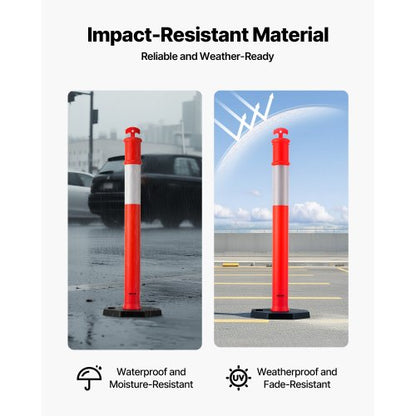 6-pack traffic barrier posts 1140 mm traffic safety cones with weighted base | EU