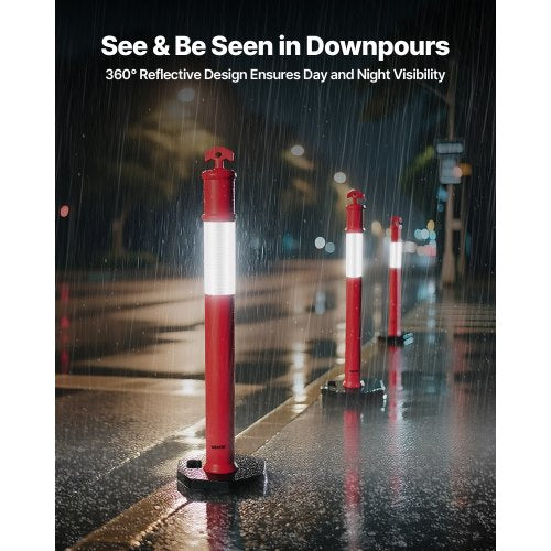 2-pack traffic barrier posts 1140 mm traffic safety cones with weighted base | EU