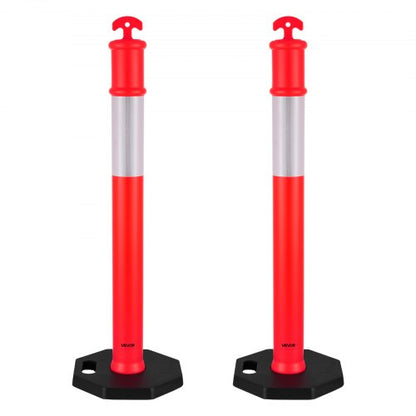 2-pack traffic barrier posts 1140 mm traffic safety cones with weighted base | EU