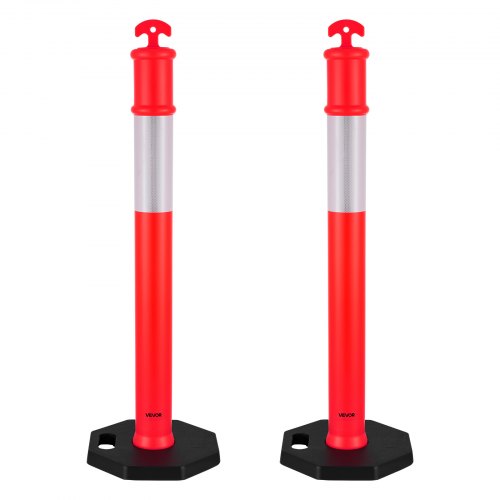 2-pack traffic barrier posts 1140 mm traffic safety cones with weighted base | EU
