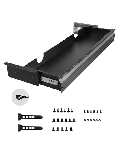 33" Under Desk Drawer Organizer Pull Out Drawer Space Saver Home Office