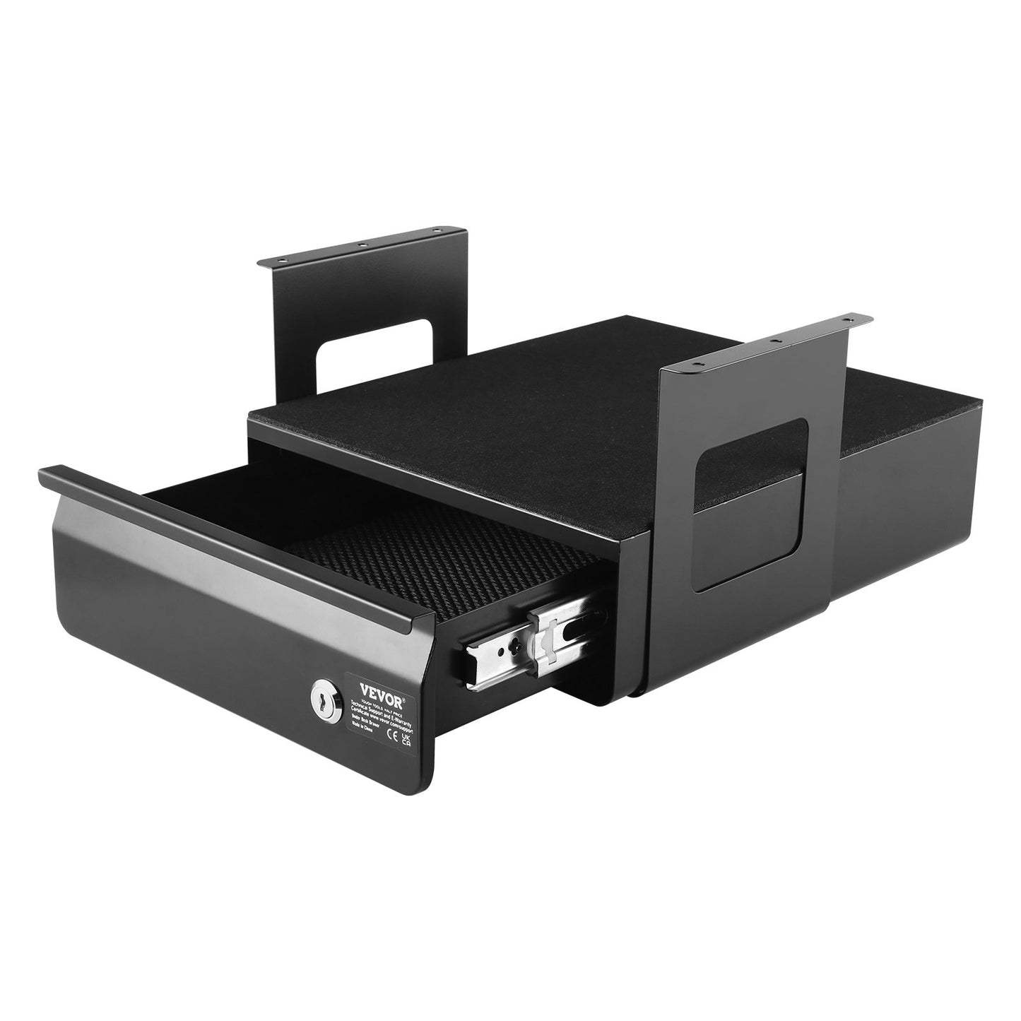 33 cm Låsbar Under Skrivbord Låda Organizer Utdragbar låda Hemmakontor