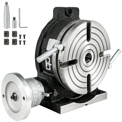 Roterande bord 8" Vertikalt & Horisontellt Roterande Bord, 8 Inch Horisontellt Vertikalt HV8 Precision 3MT Fräsborrmaskin Vernier Reading Fräsning Borrning Borrning för fräsmaskin