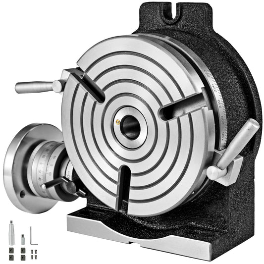 Roterande bord 8 tum/200 MM Horisontellt vertikalt roterande bord 3-spår roterande bord för fräsmaskin MT-3 roterande bord för fräsning 360 grader precisionsroterande bord för fräsning Borrskruvstäd