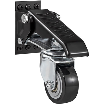 Workbench Caster Wheels, 165 lbs Load Capacity, Set of 4, 2.5" Heavy Duty Retractable Casters, Side Mount Adjustable Stepdown Casters with 360° Swivel for Workbenches, Tables and Equipment