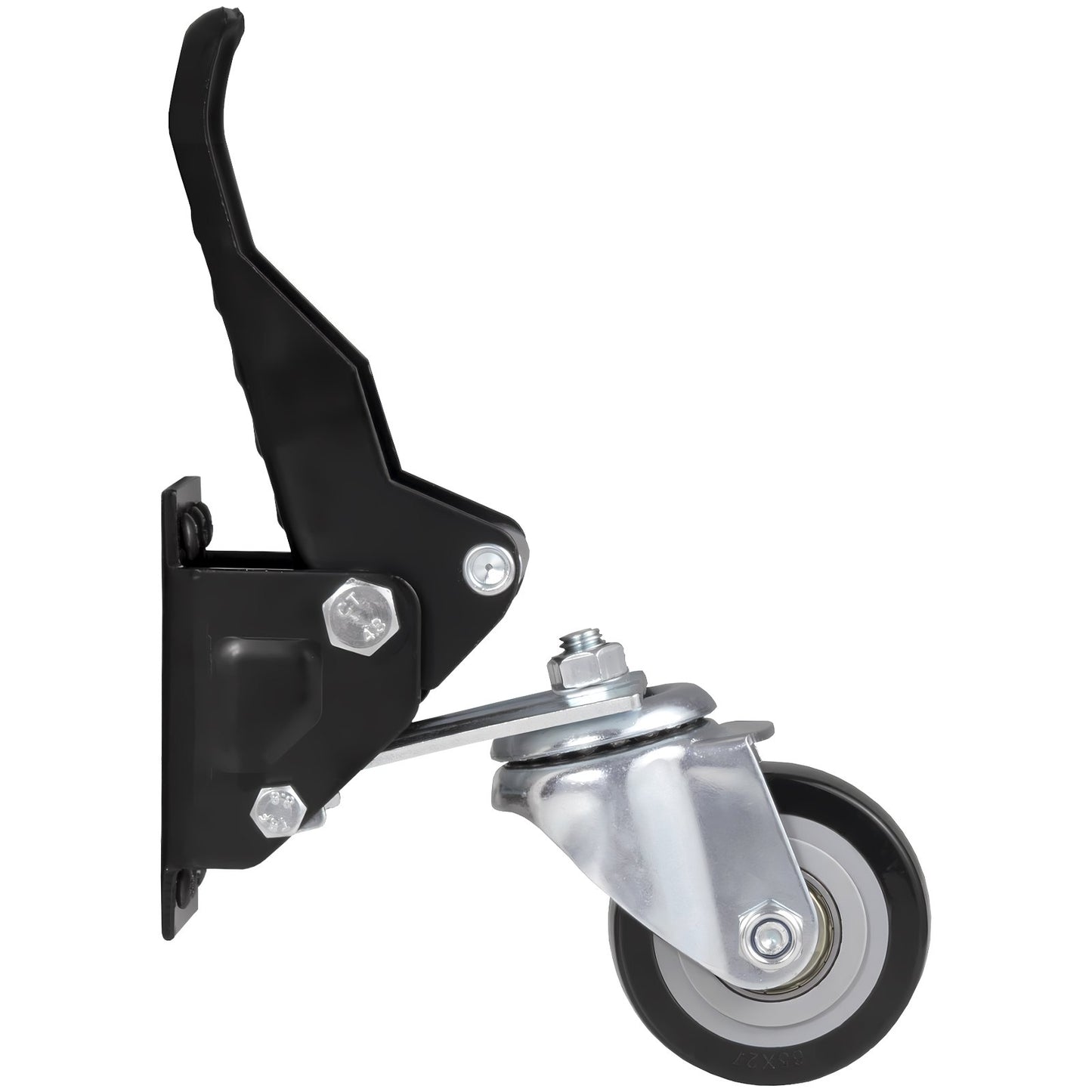 Workbench Caster Wheels, 165 lbs Load Capacity, Set of 4, 2.5" Heavy Duty Retractable Casters, Side Mount Adjustable Stepdown Casters with 360° Swivel for Workbenches, Tables and Equipment