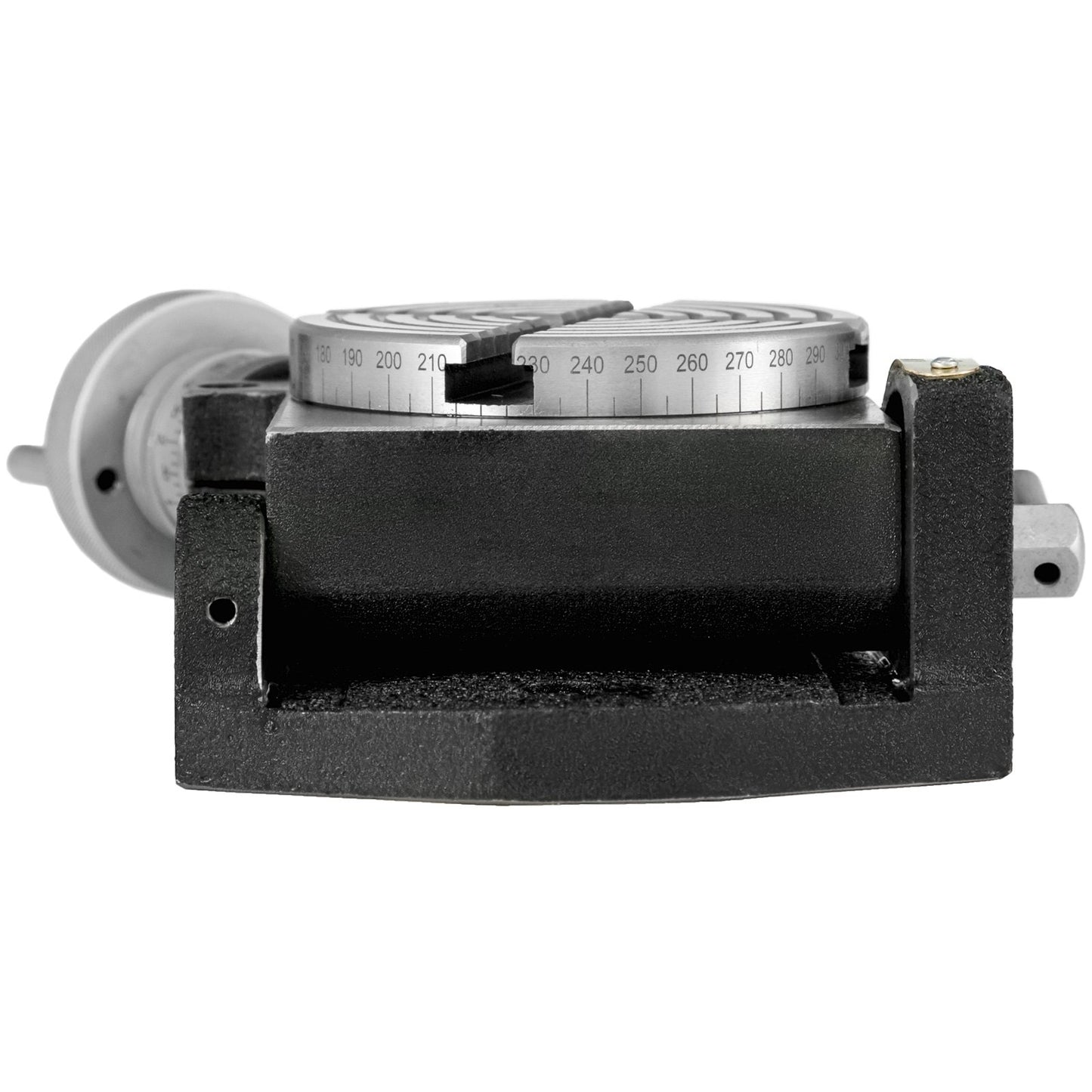 Drehtisch, 4 Zoll/100 mm, horizontaler und vertikaler Drehtisch, 4-Schlitz-Drehtisch für Fräsmaschinen, MT-2-Drehtisch zum Fräsen, 360-Grad-Präzisionsdrehtisch zum Fräsen, Bohrschraubstock