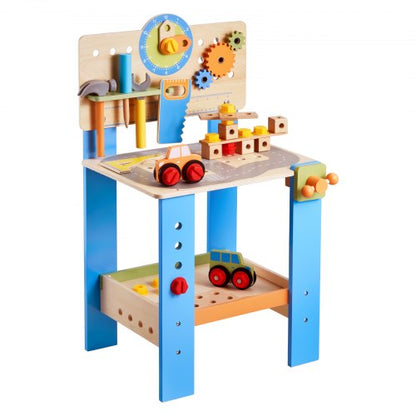 Holz-Werkzeugbank für Kinder ab 3 Jahren, Spielzeug-Werkbank-Spielzeugsets | EU