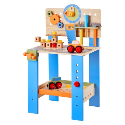 Holz-Werkzeugbank für Kinder ab 3 Jahren, Spielzeug-Werkbank-Spielzeugsets | EU
