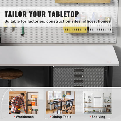 Tischplatte, 60" x 25" x 1", 220,5 lbs Tragkraft, universelle einteilige Spanplatte für höhenverstellbares elektrisches Stehpultgestell, rechteckige Arbeitsplatte für Heim- und Bürotische