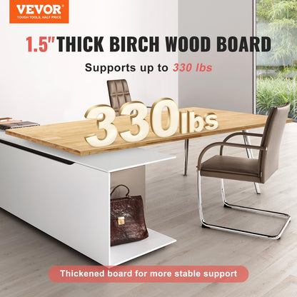 Bordsskiva i massivt trä skrivbordsskiva 59,1" x 29,5" x 1,5" rektangulärt lönnträ