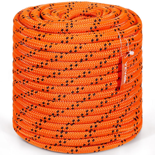 Arborist Trädklättrrep Dubbelflätad Polyester 3/4" x 220' 24-strängar