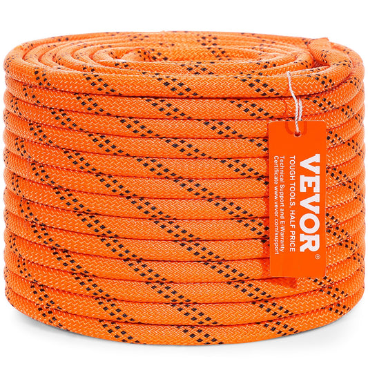 Arborist trädklättrrep dubbelflätad polyester 3/8" x 120' 48-strängar