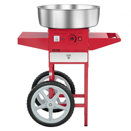 Kommerzielle Zuckerwattemaschine mit Wagen Zuckerwattemaschine 1000W Rot | EU