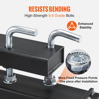 Palettengabeln, 2000 lbs Palettengabeln zum Anklemmen, 43" Gesamtlänge, Hochleistungspalettengabeln mit verstellbarer Stabilisatorstange, Traktorschaufelgabeln für Traktoranbaugeräte, Kabellenkung, Ladeschaufel