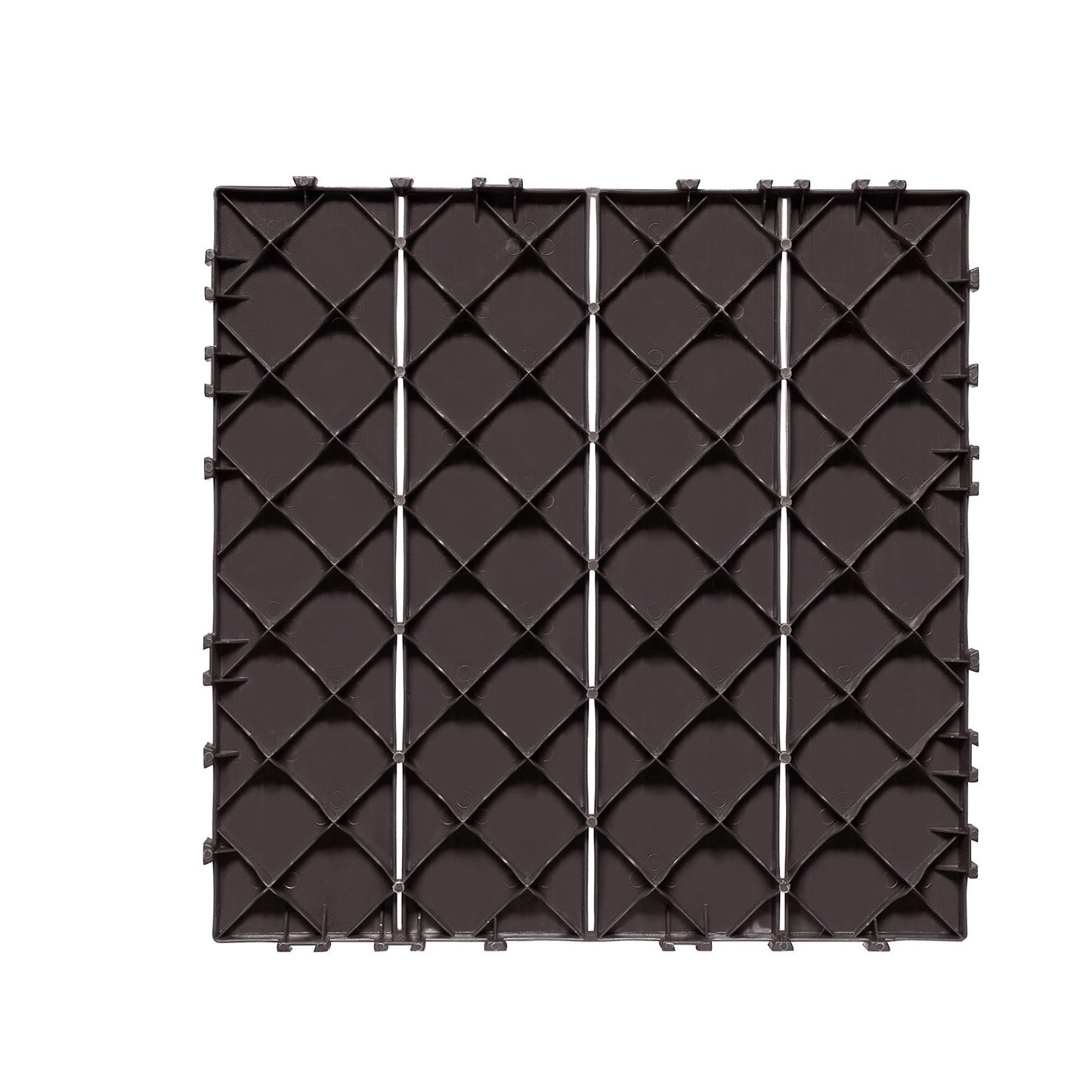 Interlocking Deck Plates 10 Pack 12"x12" Waterproof for Porch Dark Brown