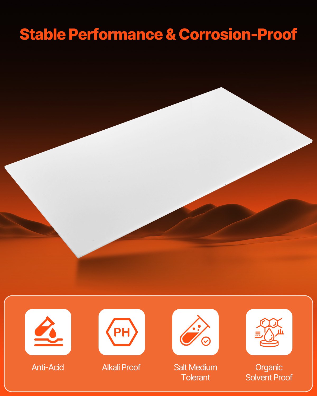 1-pack HDPE plastic sheet 24 x 48 inch plastic panel 1/2 inch thick