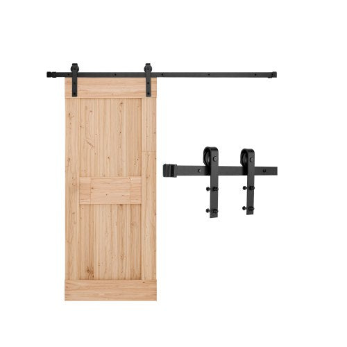 6.6FT Schiebetür-Kit für Einzelschiebetür Schwarz | EU
