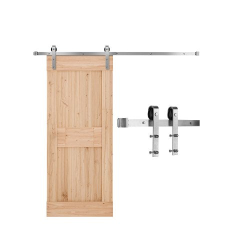 6FT Skjutdörrssats för Enkel Skjutdörr Silver |  EU
