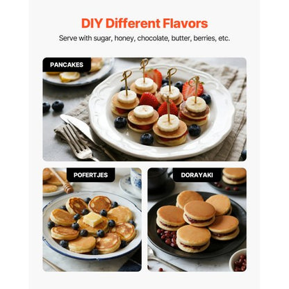 25PCS Mini Pancake Maker Commercial Electric Dutch Baker Poffertjes Grill | EU