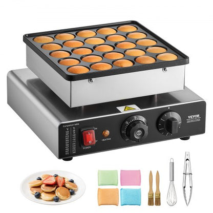 25PCS Mini Pancake Maker Commercial Electric Dutch Baker Poffertjes Grill | EU
