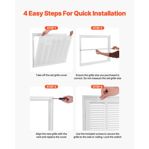 return air filter grille fits W30 x H20 inch duct opening air valve cover | EU