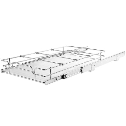 11"B x 21"D utdragbar skåpskåp, kraftiga utskjutbara skafferihyllor, utrullningslådor i förkromad stål, skjutbar förvaring för hemmet, invändigt köksskåp, badrum, under diskbänken