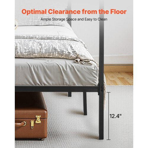 King size himmelssäng med ram i metall och himmelssäng, svart |  EU