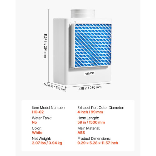 3-i-1-ventilationskit för inomhustorktumlare ABS-material passar 99 mm avgasport