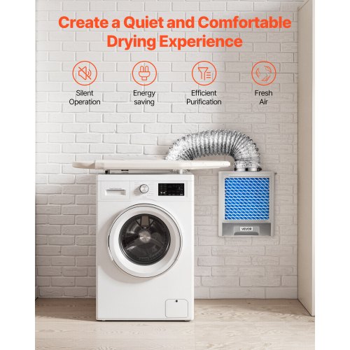 3-in-1 ventilation kit for indoor tumble dryers with water box fits 99 mm exhaust pipe