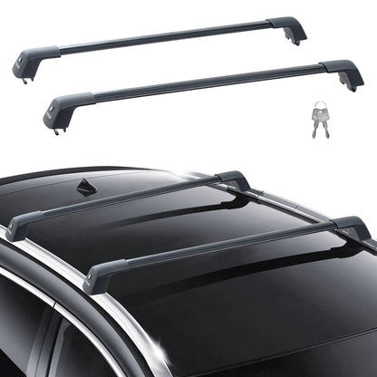 Universal Roof Rack Crossbar Max 53.5" Fits grooved side rails without gaps