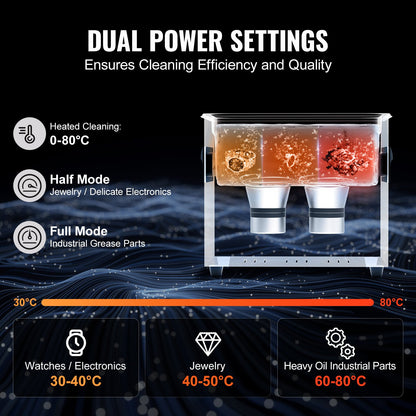 3L Ultra Sonic Cleaner Cleaning Machine with Basket Heater and Timer 120W