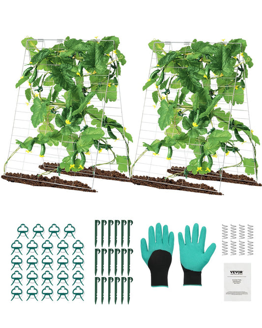 A-Frame Cucumber Trellis 35" x 55" Collapsible Metal Garden Trellis