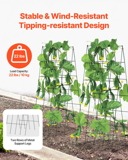 A-Frame Cucumber Trellis 39" x 32" Collapsible Metal Garden Trellis