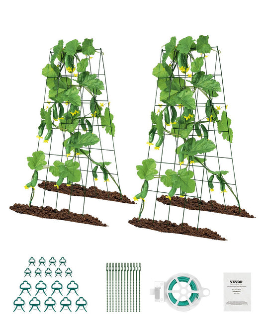 A-Frame Cucumber Trellis 39" x 32" Collapsible Metal Garden Trellis