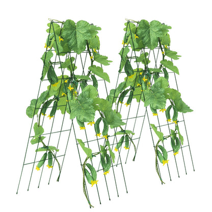 A-Frame Cucumber Trellis 39" x 32" Collapsible Metal Garden Trellis
